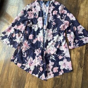 Alyx Navy and Pink Floral Top